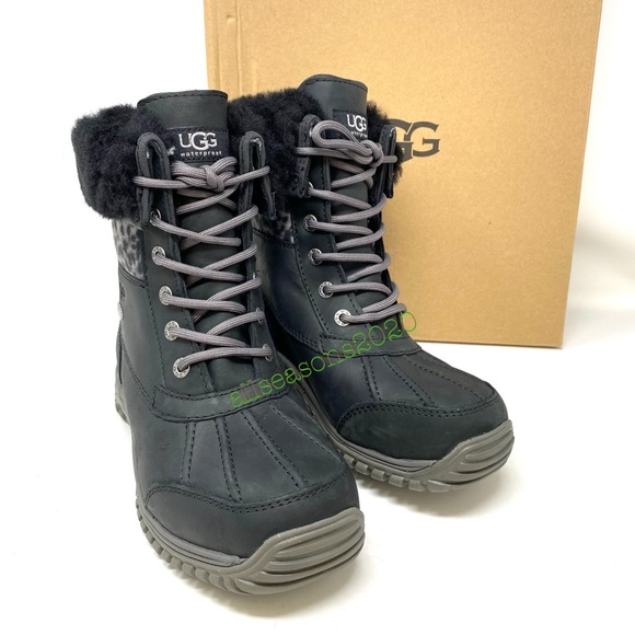 UGG Women’s Boots Adirondack 2 Exotic Black Grey - Picture 4 of 11